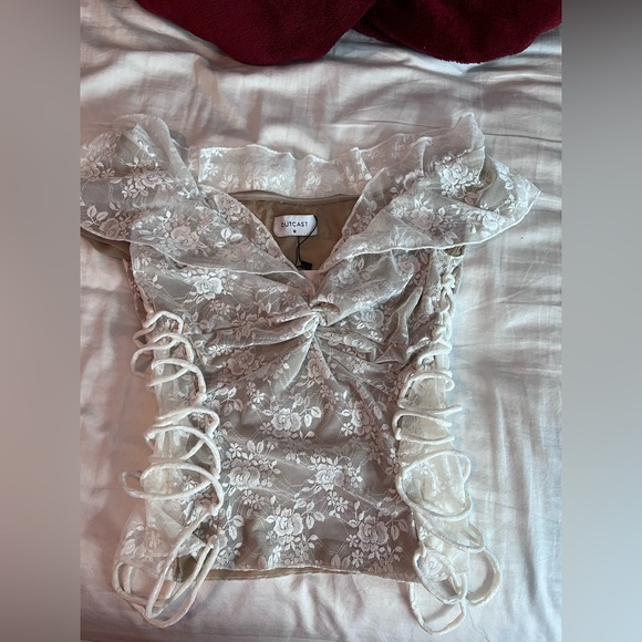 Tops - Women's Lace Top - Cream